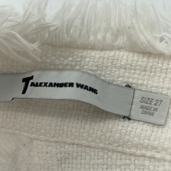 T Alexander Wang White Fringe Denim Pant - Picture 5 of 6
